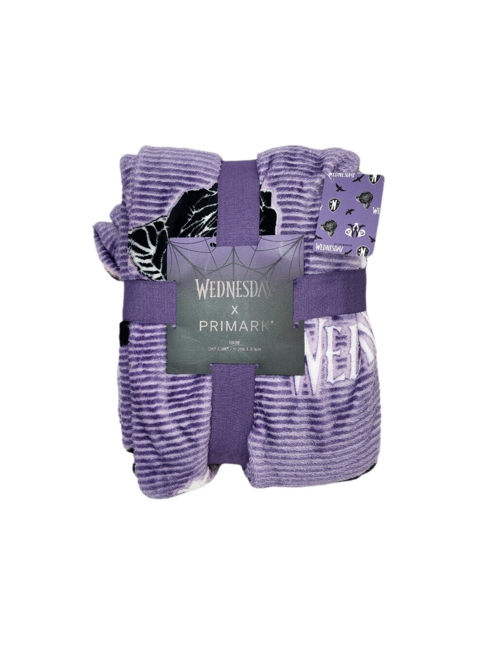 WEDNESDAY x Primark Addams Family Lavender Throw Blanket - NWT